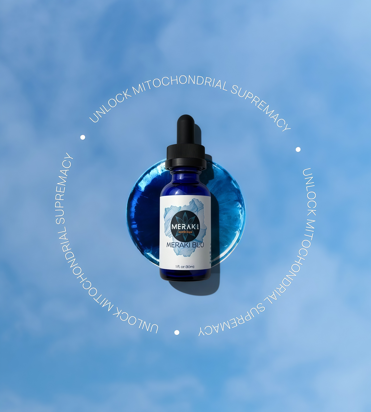 Meraki Blu USP Grade Methylene Blue Solution, 1% Formula, 30 mL